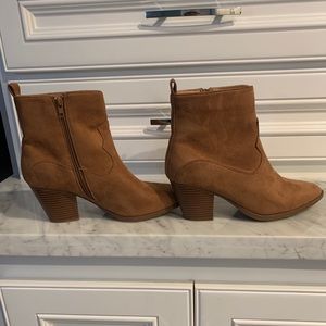 Tan booties